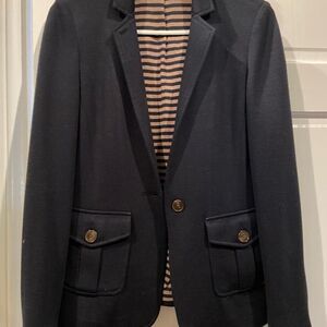 Tory Burch navy cotton lined soft blazer xs Super‎ soft and comfy preppy chic